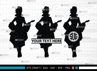 Victorian Woman Monogram, Victorian Woman Silhouette, Victorian Woman SVG, Victorian Lady Svg, Victorian Svg, SB00414 SVG ETC Craft 