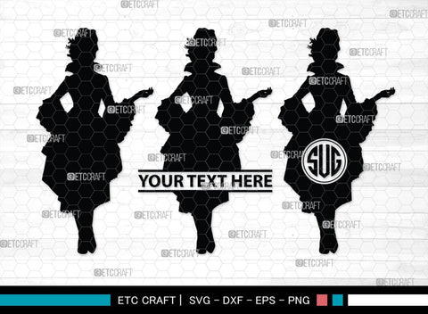 Victorian Woman Monogram, Victorian Woman Silhouette, Victorian Woman SVG, Victorian Lady Svg, Victorian Svg, SB00414 SVG ETC Craft 