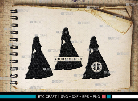 Victorian Woman Monogram, Victorian Woman Silhouette, Victorian Woman SVG, Victorian Lady Svg, Victorian Svg, SB00414 SVG ETC Craft 