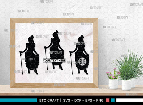 Victorian Woman Monogram, Victorian Woman Silhouette, Victorian Woman SVG, Victorian Lady Svg, Victorian Svg, SB00414 SVG ETC Craft 