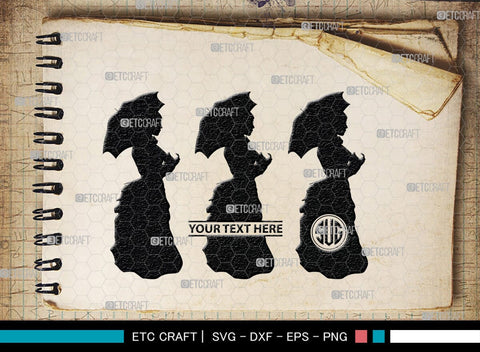 Victorian Woman Monogram, Victorian Woman Silhouette, Victorian Woman SVG, Victorian Lady Svg, Victorian Svg, SB00414 SVG ETC Craft 