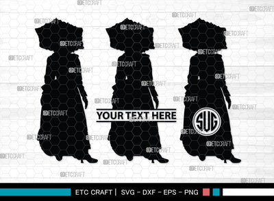 Victorian Woman Monogram, Victorian Woman Silhouette, Victorian Woman SVG, Victorian Lady Svg, Victorian Svg, SB00414 SVG ETC Craft 