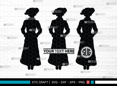 Victorian Woman Monogram, Victorian Woman Silhouette, Victorian Woman SVG, Victorian Lady Svg, Victorian Svg, SB00414 SVG ETC Craft 