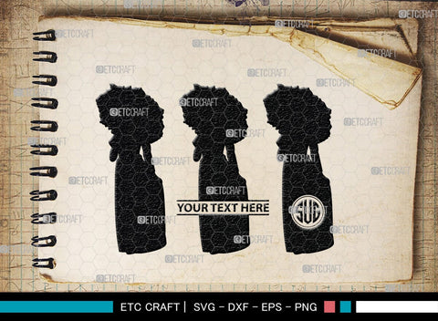 Victorian Woman Monogram, Victorian Woman Silhouette, Victorian Woman SVG, Victorian Lady Svg, Victorian Svg, SB00414 SVG ETC Craft 