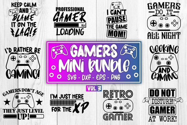 Video Game Bundle SVG Gaming Bundle Gamer SVG Bundle Vol 3 SVG Whistlepig Designs 