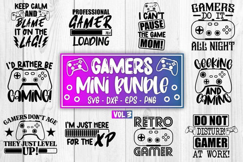 Video Game Bundle SVG Gaming Bundle Gamer SVG Bundle Vol 3 SVG Whistlepig Designs 