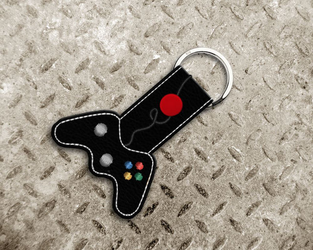 Video Game Controller ITH Key Fob Applique Embroidery Embroidery/Applique Designed by Geeks 