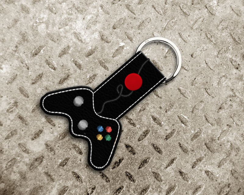 Video Game Controller ITH Key Fob Applique Embroidery Embroidery/Applique Designed by Geeks 