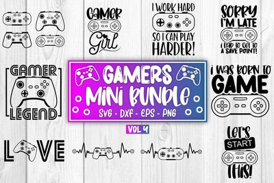Video Game Mini SVG Bundle Gamer SVG Gaming SVG Vol 4 SVG Whistlepig Designs 