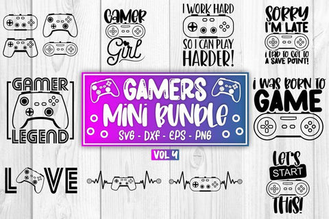 Video Game Mini SVG Bundle Gamer SVG Gaming SVG Vol 4 SVG Whistlepig Designs 