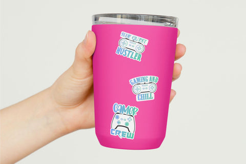 Video Game Printable Sticker Mini Bundle 5 Sublimation Whistlepig Designs 