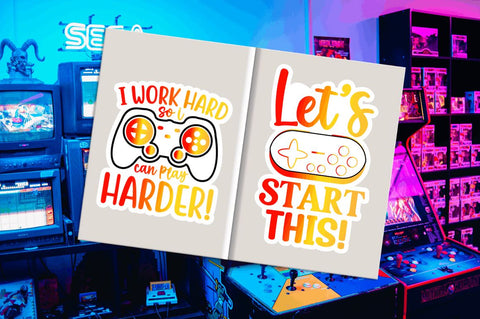 Video Game Printable Sublimation Stickers Bundle Sublimation Regulrcrative 