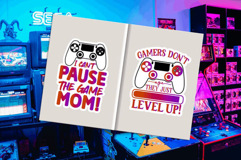 Video Game Printable Sublimation Stickers Bundle Sublimation Regulrcrative 