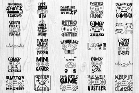 Video Game SVG Gamer SVG Gaming SVG MEGA SVG Bundle SVG Whistlepig Designs 