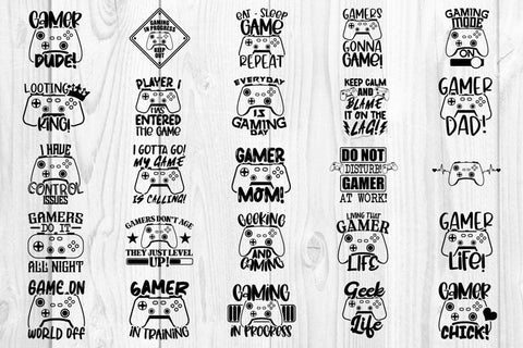 Video Game SVG Gamer SVG Gaming SVG MEGA SVG Bundle SVG Whistlepig Designs 