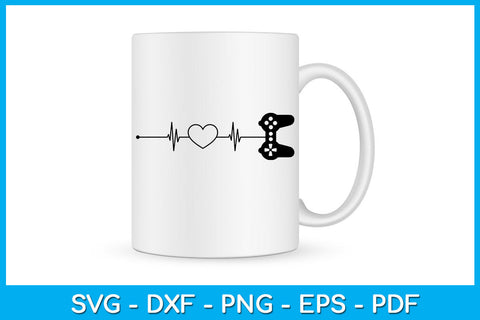Video Gamer Heartbeat Game Lover SVG PNG PDF Cut File SVG Creativedesigntee 