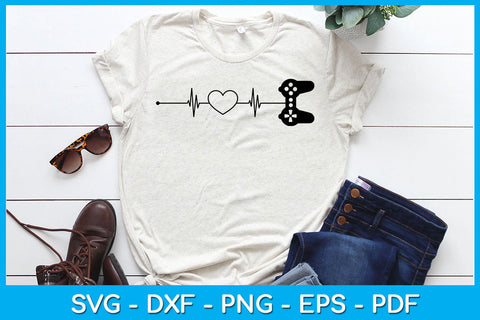 Video Gamer Heartbeat Game Lover SVG PNG PDF Cut File SVG Creativedesigntee 