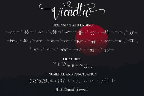 Vienetta Font Prasetya Letter 