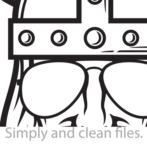 Viking head with aviator sunglasses SVG TribaliumArtSF 