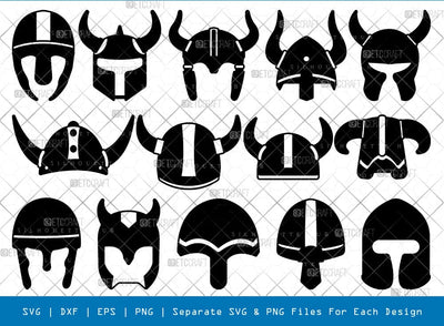 Viking Helmet Silhouette, Viking Helmet SVG, Helmet Svg, Horned Helmet Svg, Helmet With Horns Svg, Viking Helmet Bundle, SB00833 SVG ETC Craft 