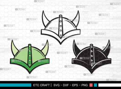 Viking Helmet SVG Cut File | Helmet With Horns Svg | Helmet Svg | Horned Helmet Svg | Viking Helmet Clipart SVG ETC Craft 