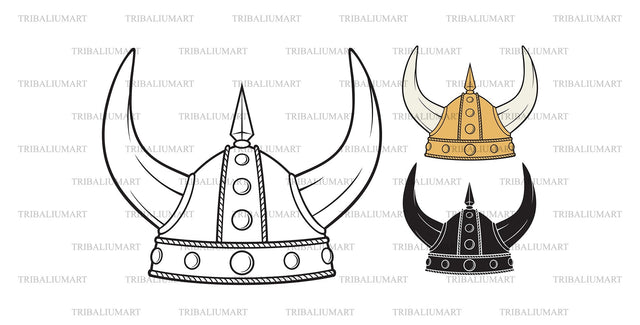 Viking helmet SVG TribaliumArtSF 