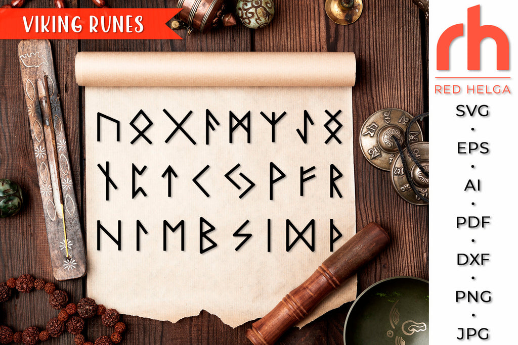 St Rune Svg Viking Runes SVG - Runic Alphabet Cut File - So Fontsy
