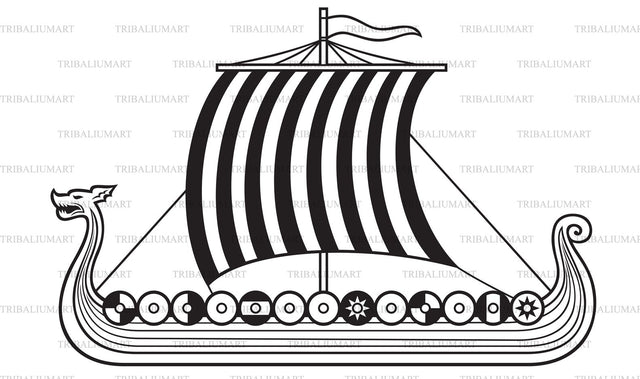 Viking ship SVG TribaliumArtSF 