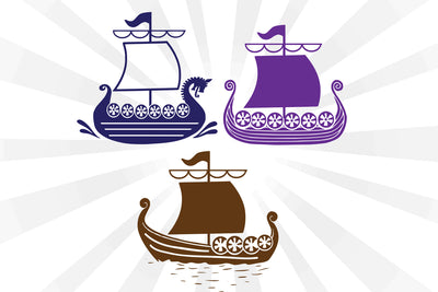 Viking Ship Vector SVG Johan Ru designs 