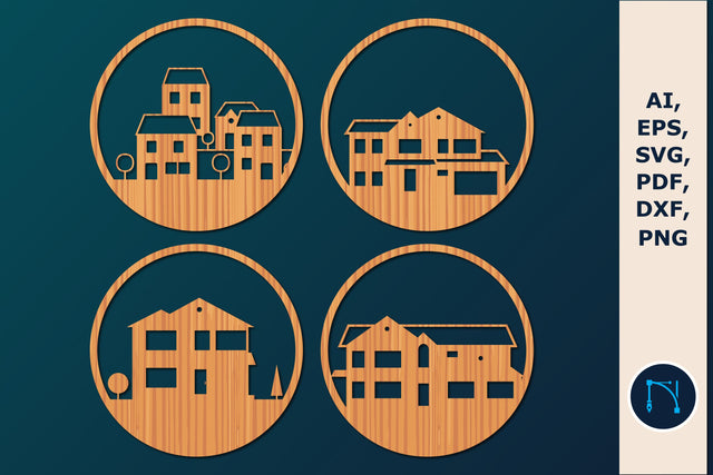 village home round wall decor bundle SVG SVG MD JOYNAL ABDIN 