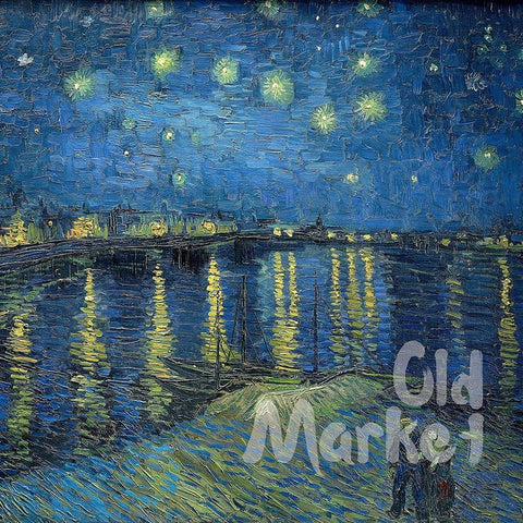 Vincent Van Gogh Paintings Digital Papers Sublimation Old Market 