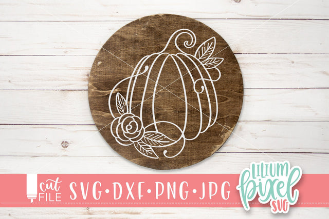 Vine Flower Pumpkin SVG Lilium Pixel SVG 