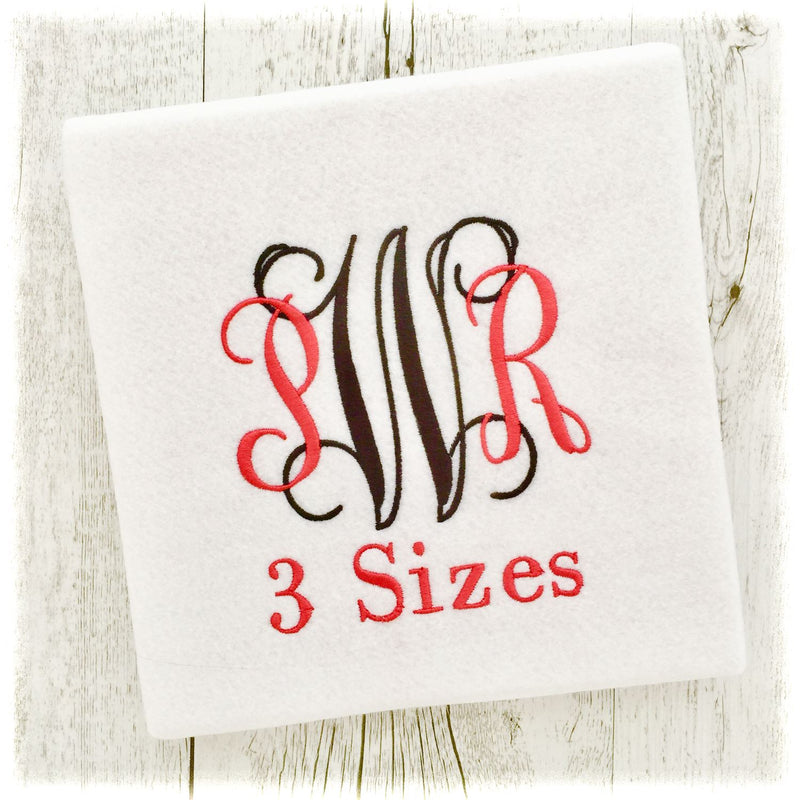 Vine Intertwined Monogram Machine Embroidery Font Alphabet - BX Embroidery Fonts Included - 10 Sizes - Instant Download Font My Sew Cute Boutique 