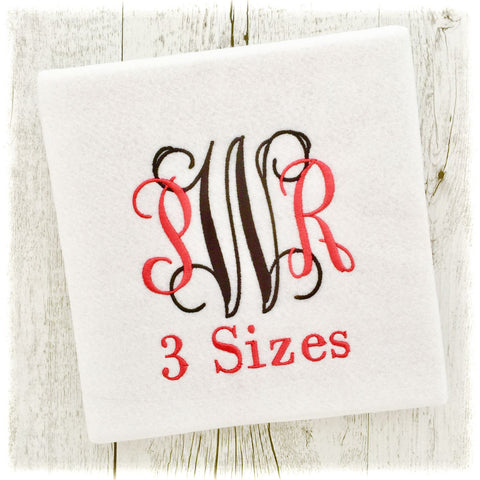 Vine Intertwined Monogram Machine Embroidery Font Alphabet - BX Embroidery Fonts Included - 3 Sizes - Instant Download Font My Sew Cute Boutique 