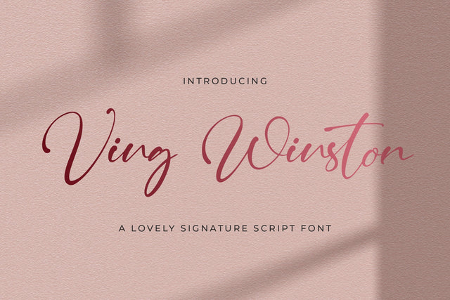 Ving Winston - Signature Font Font StringLabs 