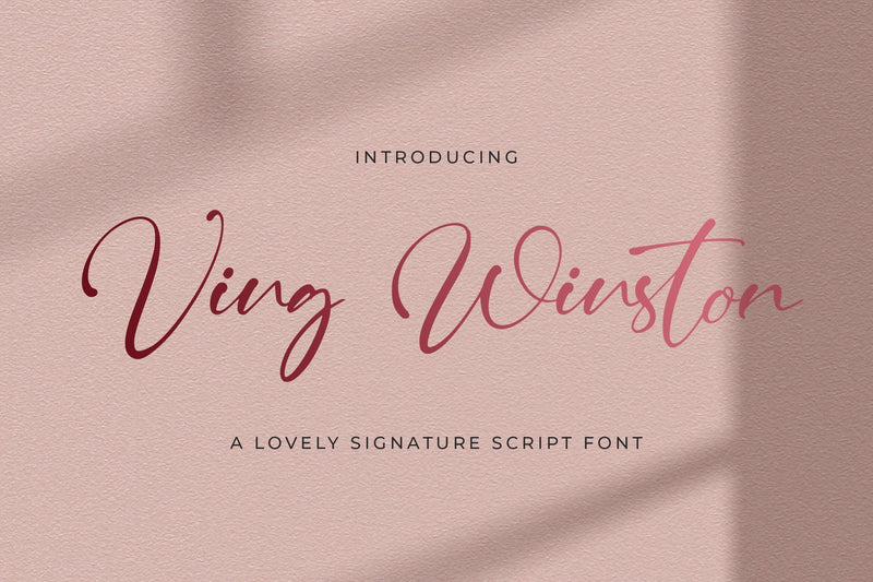 Ving Winston - Signature Font Font StringLabs 