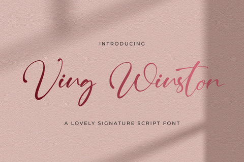 Ving Winston - Signature Font Font StringLabs 