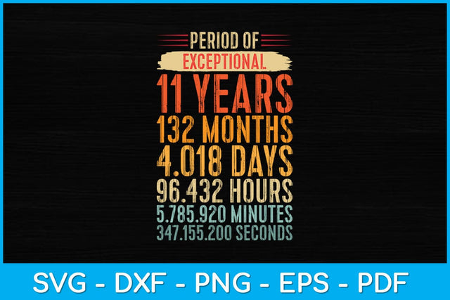 Vintage 11 Years Old 11th Birthday 11 Years Of Being Awesome Svg Design SVG artprintfile 