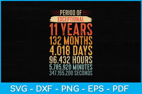 Vintage 11 Years Old 11th Birthday 11 Years Of Being Awesome Svg Design SVG artprintfile 