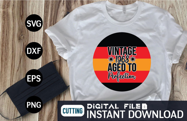 Vintage 1968 Aged to Perfection svg SVG designer krishna 