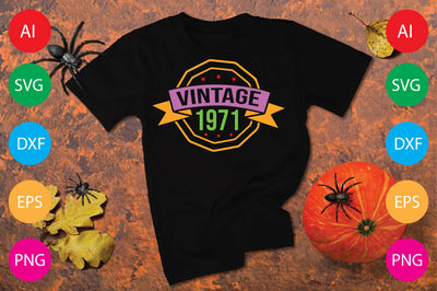 VINTAGE 1971 SVG CraftlabSvg29 