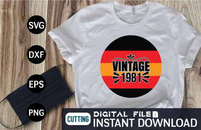 Vintage 1981 svg SVG designer krishna 