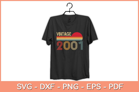 Vintage 2001 21st Birthday Men Women 21 Years Old Svg File SVG Helal 