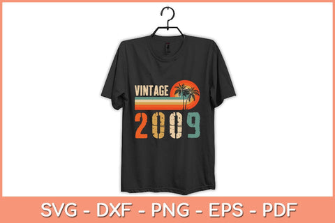 Vintage 2009 13th Birthday Gift Boys Girls 13 Year Old Retro Svg File SVG Helal 