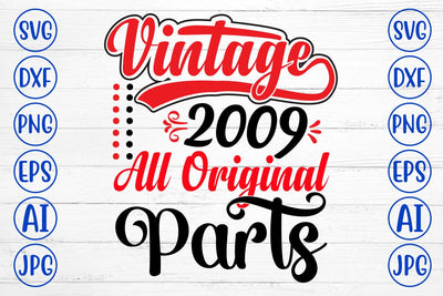 Vintage 2009 All Original Parts SVG Cut File SVG Syaman 
