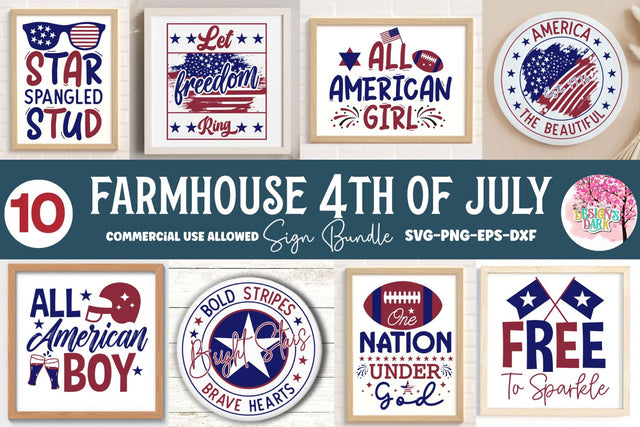 Vintage 4th of July Sign SVG Bundle SVG DESIGNS DARK 