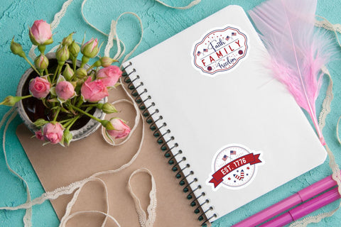 Vintage 4th of July Sticker Bundle Sublimation DESIGNS DARK 