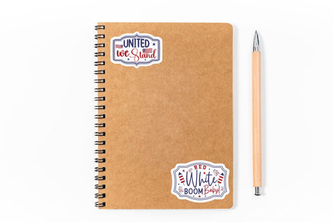 Vintage 4th of July Sticker Bundle Sublimation DESIGNS DARK 