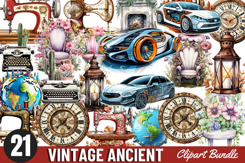 Vintage Ancient Items Sublimation Sublimation Regulrcrative 