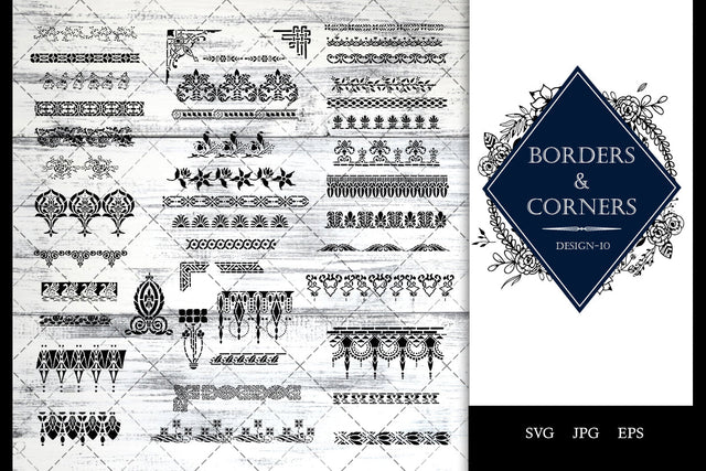 Vintage Baroque -10 Ornamental border Vector SVG Loveleen Kaur 
